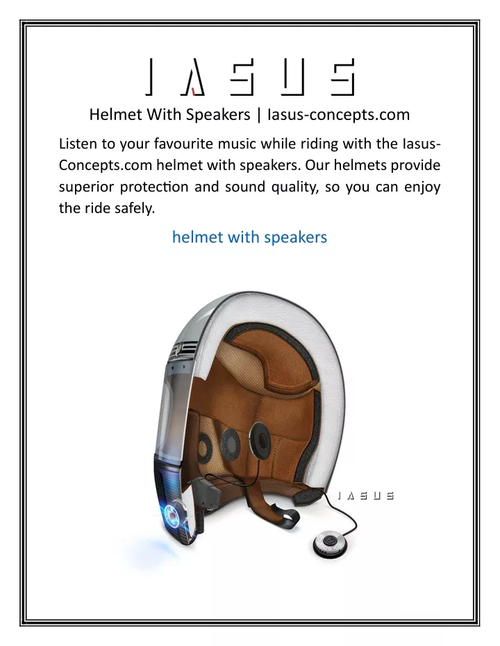 helmet with speakers iasus concepts com