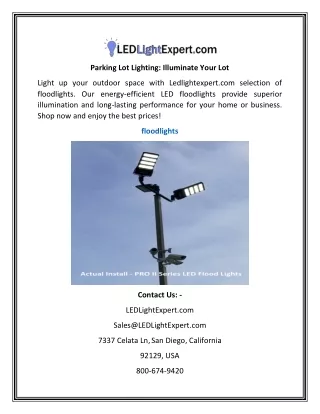 parking lot lighting illuminate your lot