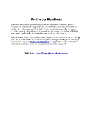 Perline per Bigiotteria