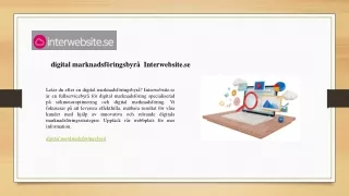digital marknadsf ringsbyr interwebsite se