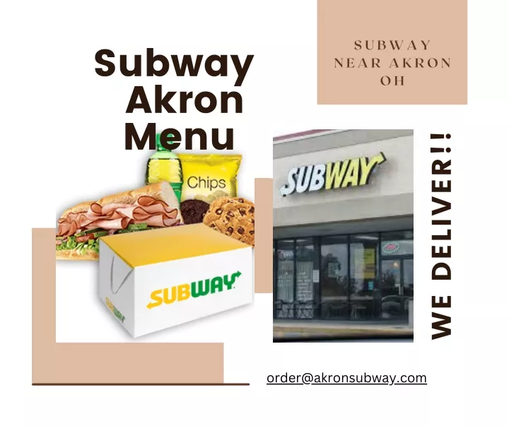 subway akron menu