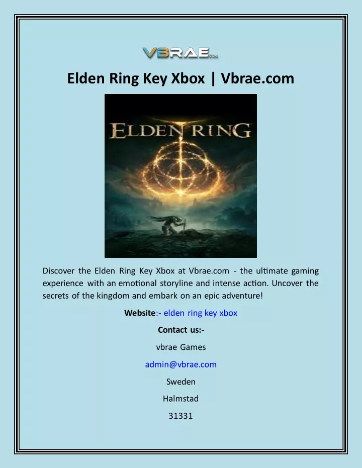 elden ring key xbox vbrae com