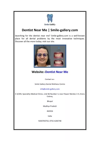 dentist near me smile gallery com