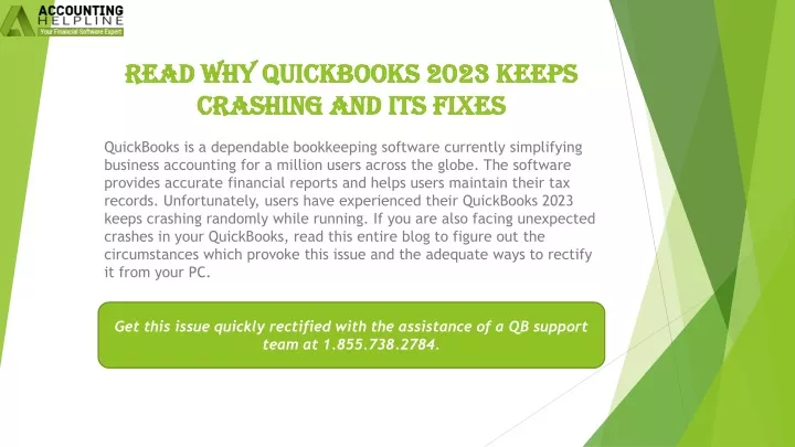 read why quickbooks 2023 keeps crashing and its fixes