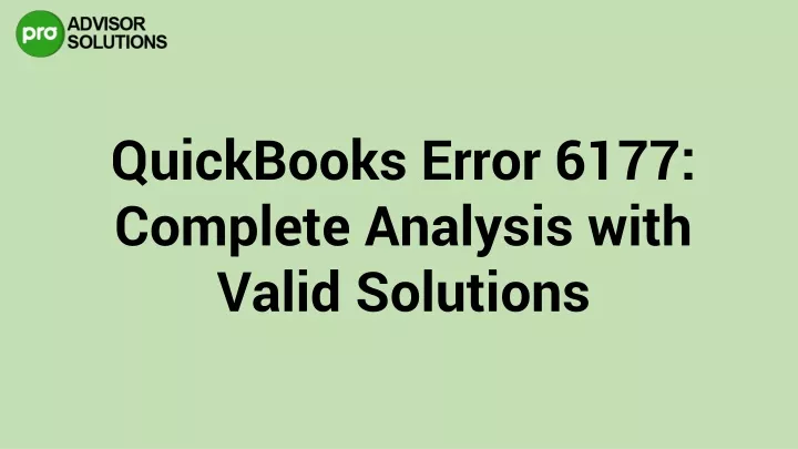 quickbooks error 6177 complete analysis with