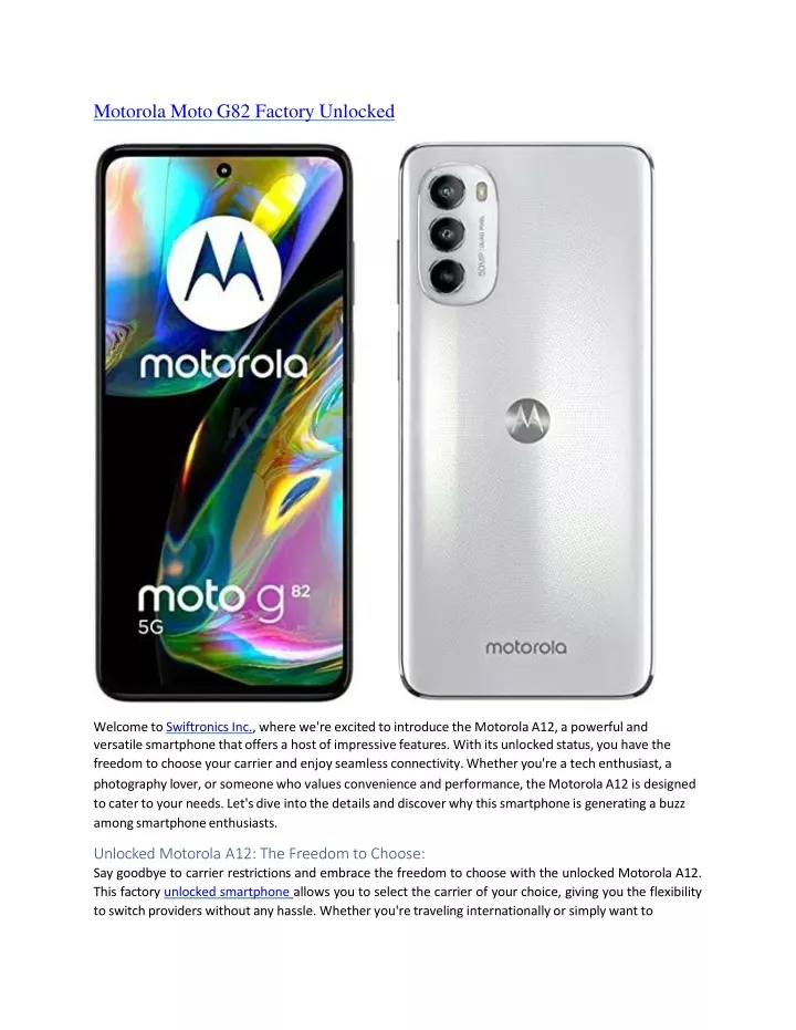 motorola moto g82 factory unlocked