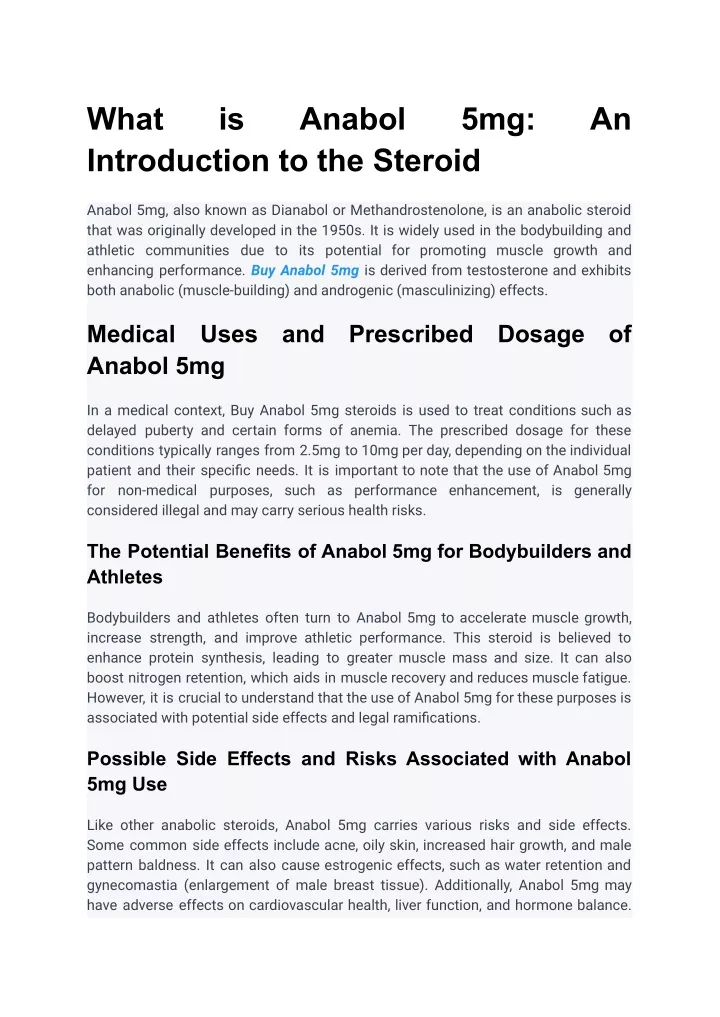 what introduction to the steroid