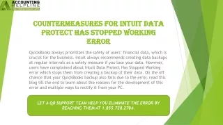 countermeasures for intuit data protect has stopped working error