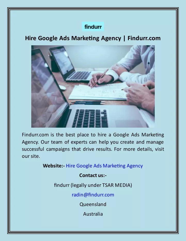 hire google ads marketing agency findurr com