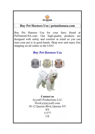 Buy Pet Harness Usa  petnationusa.com