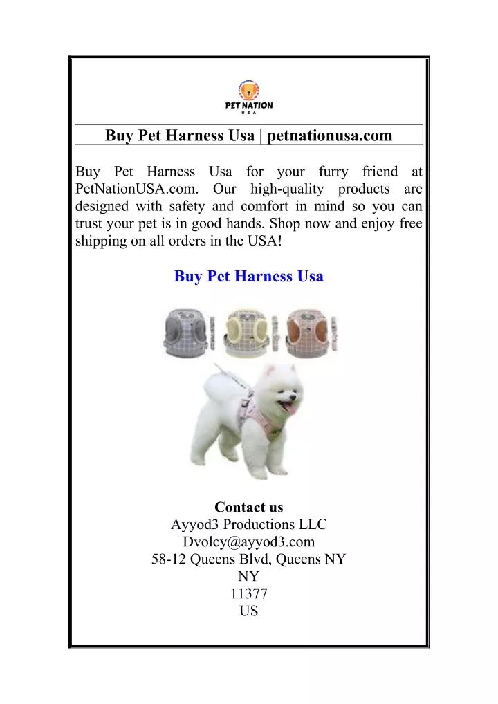 buy pet harness usa petnationusa com