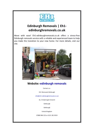 Edinburgh Removals Eh1-edinburghremovals.co.uk