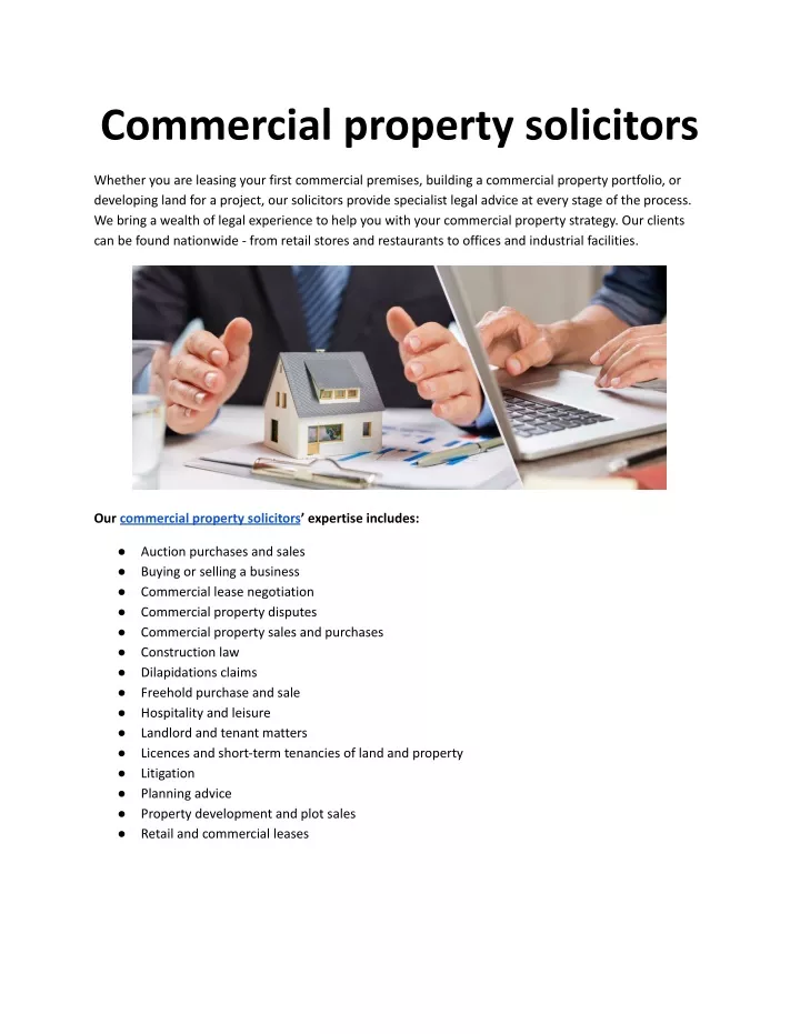 commercial property solicitors