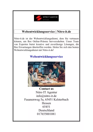 Webentwicklungsservice  Nitro-it.de
