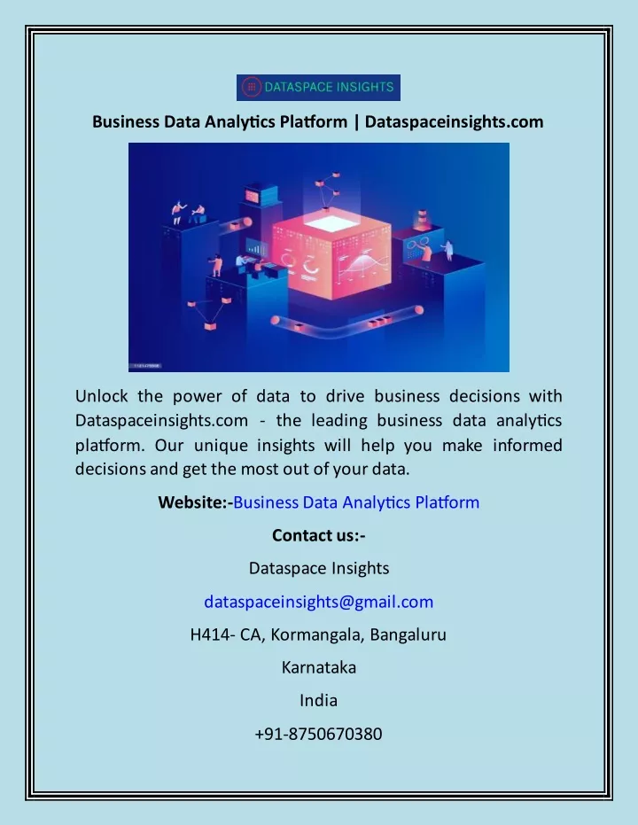 business data analytics platform