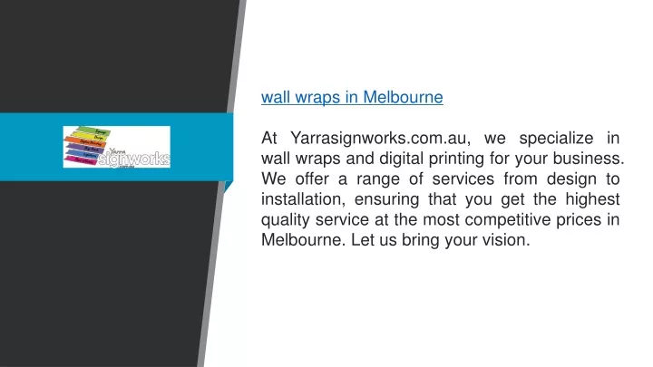 wall wraps in melbourne at yarrasignworks