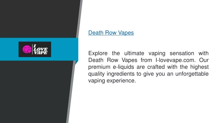 death row vapes explore the ultimate vaping