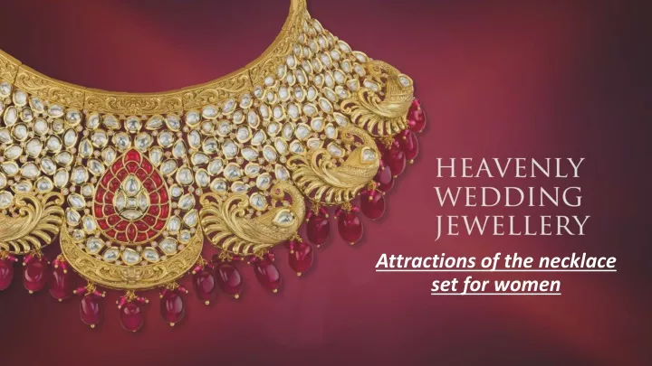 attractions of the necklace set for women