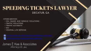 Speeding Tickets Lawyer Decatur GA