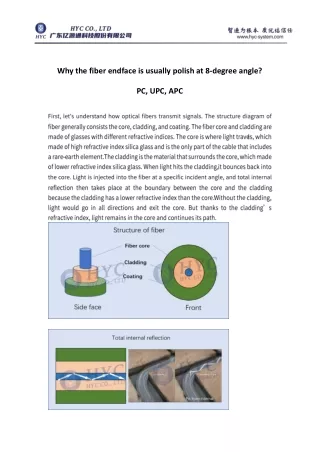 why the fiber endface is usually polish