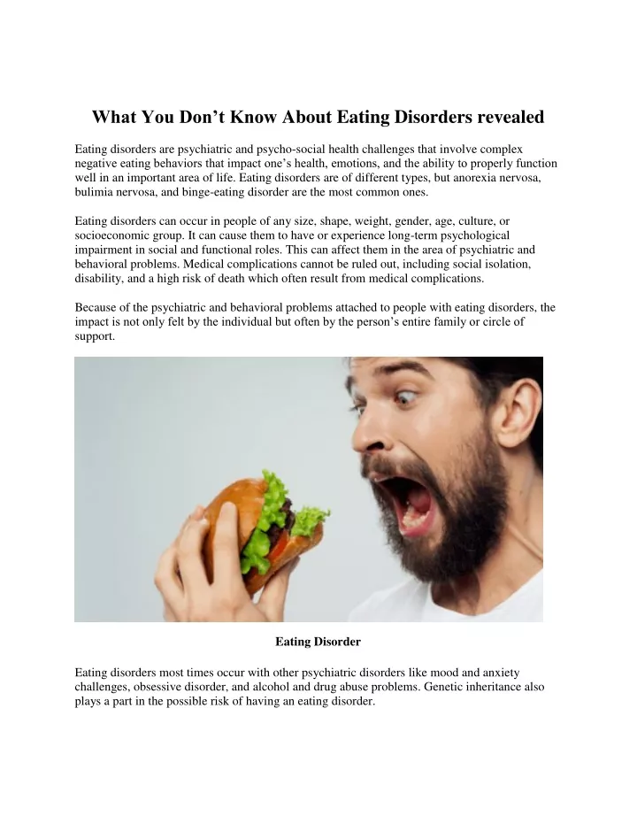 what you don t know about eating disorders