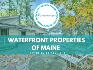 Waterfront property for sale in Maine