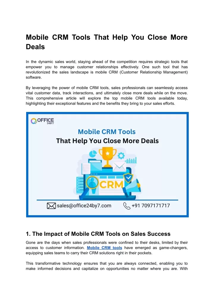 mobile crm tools that help you close more deals