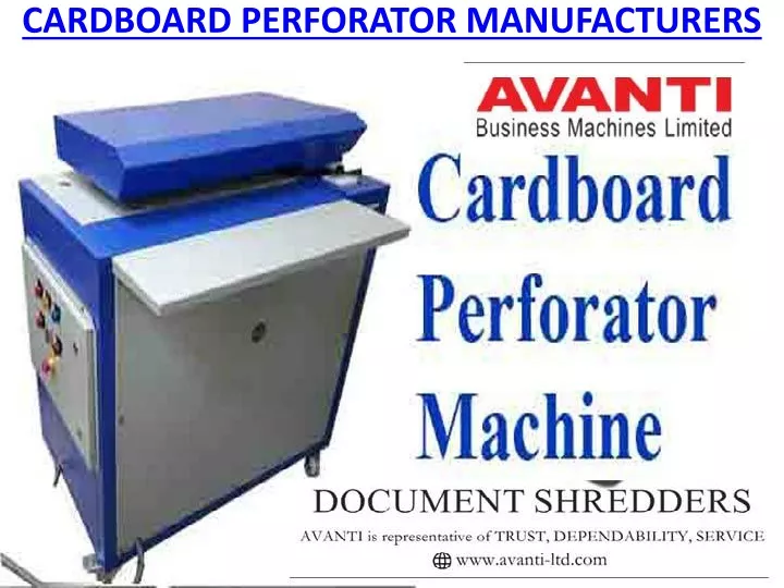 cardboard perforator manufacturers