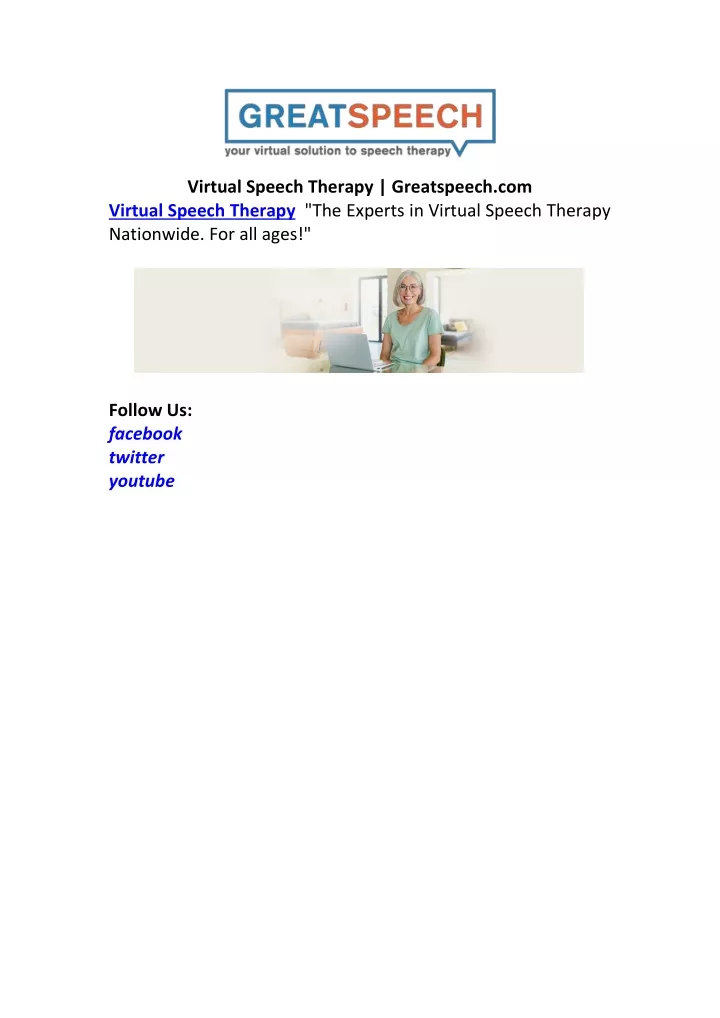 virtual speech therapy greatspeech com virtual