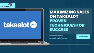 Maximizing Sales on Takealot Techniques