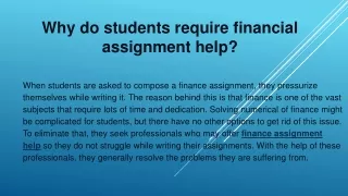 financial assignment help