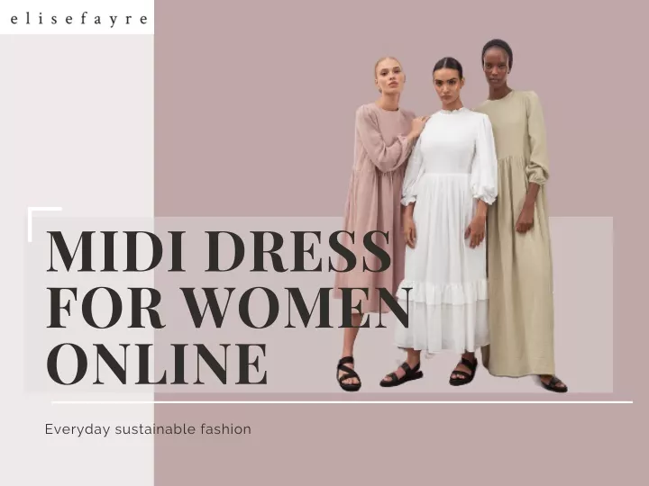 midi dress for women online
