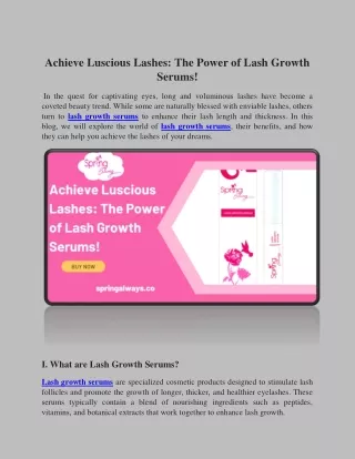 achieve luscious lashes the power of lash growth