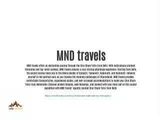 MND travels