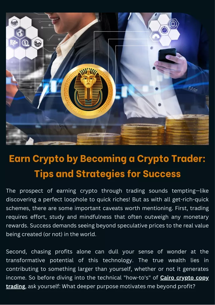 earn crypto by becoming a crypto trader tips