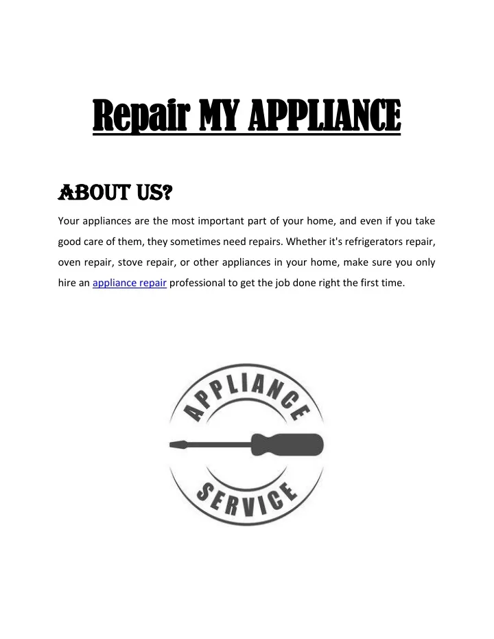 repair my appliance repair my appliance