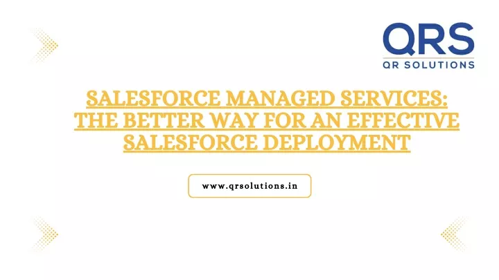 salesforce managed services the better