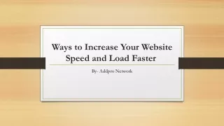 Ways to Increase Your Website Speed and Load Faster