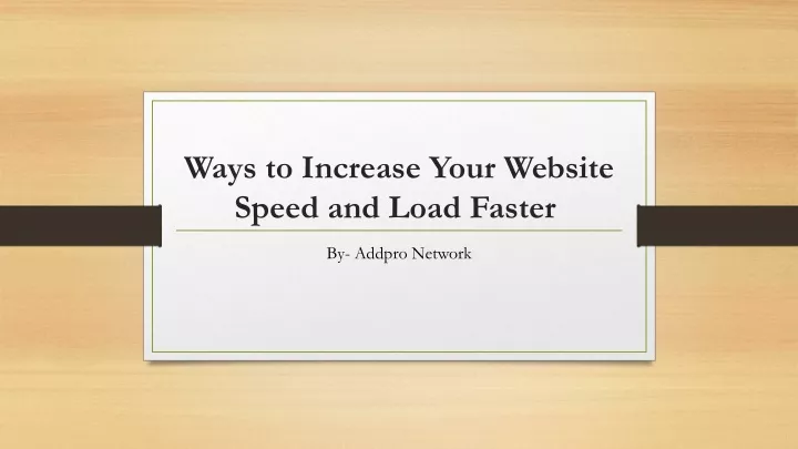 ways to increase your website speed and load faster