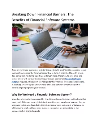 Breaking Down Financial Barriers_ The Benefits of Financial Software Systems.