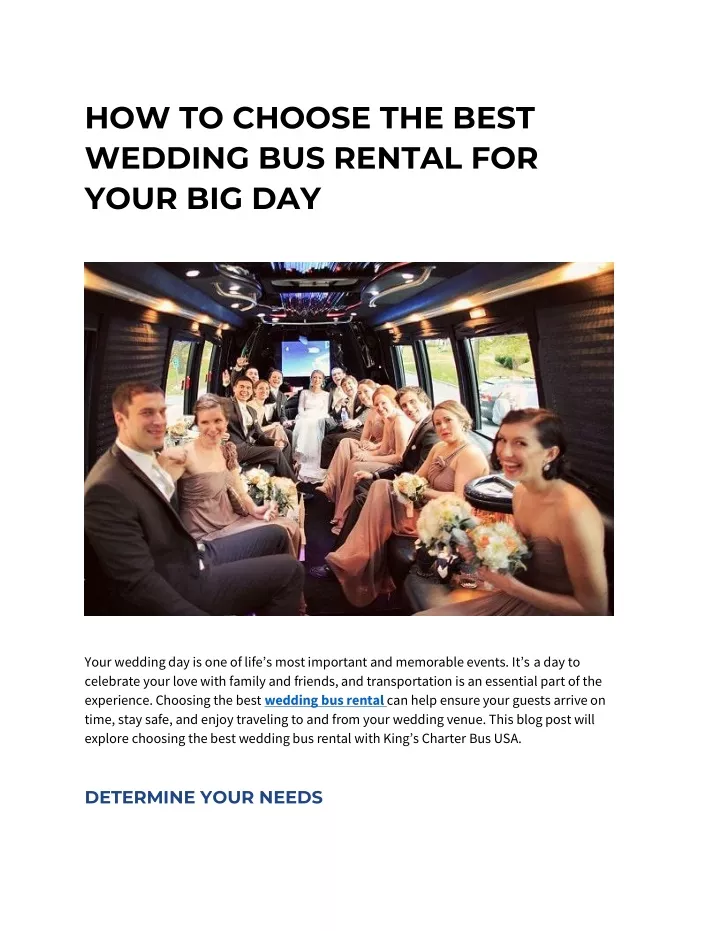 how to choose the best wedding bus rental