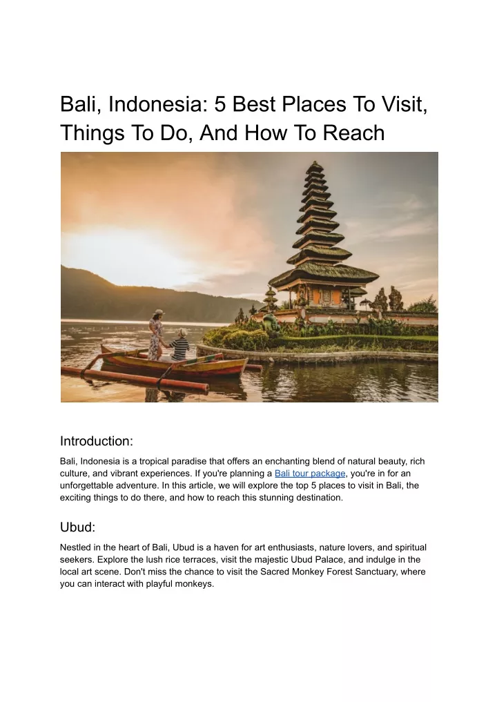 bali indonesia 5 best places to visit things