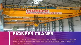 Choose from the Best EOT Crane Manufacturers in the Market