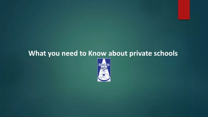 what you need to know about private schools