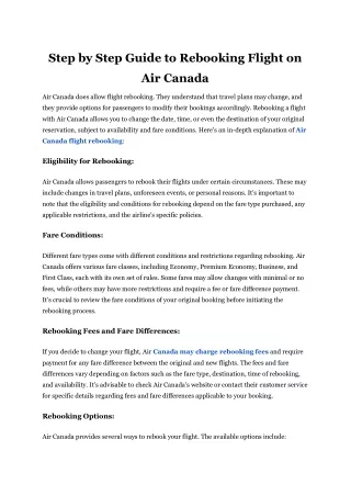 step by step guide to rebooking flight on