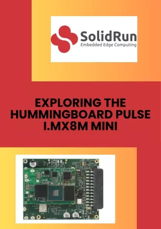 Exploring the HummingBoard Pulse i.MX8M Mini