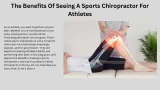 The Benefits Of Seeing A Sports Chiropractor For Athletes