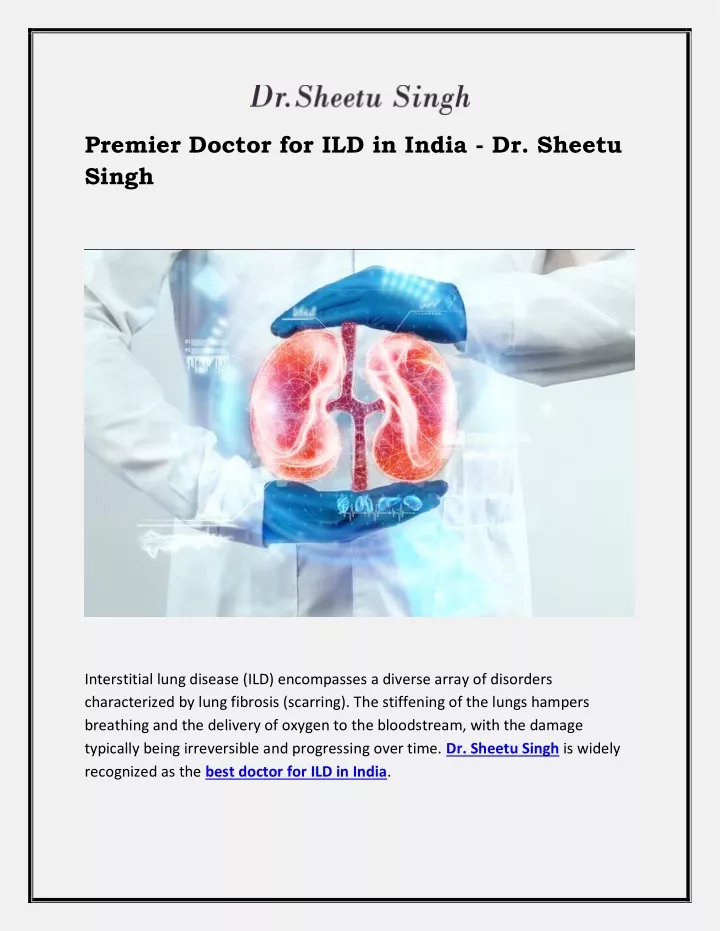 premier doctor for ild in india dr sheetu singh