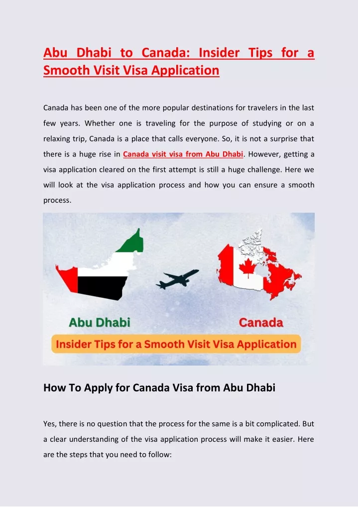 abu dhabi to canada insider tips for a smooth