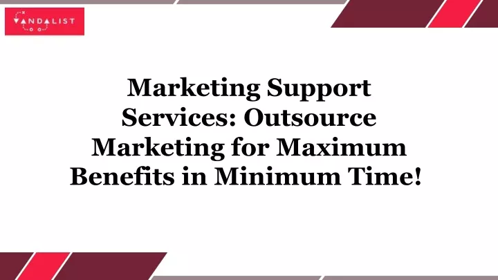 marketing support services outsource marketing